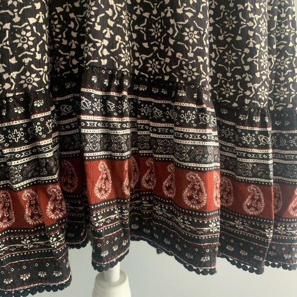 American Eagle Black Loose Boho Dress - Picture 4 of 7